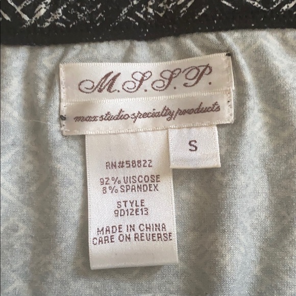 SOLD NWOT-M.S.S.P Black and white midi skirt - Picture 5 of 5